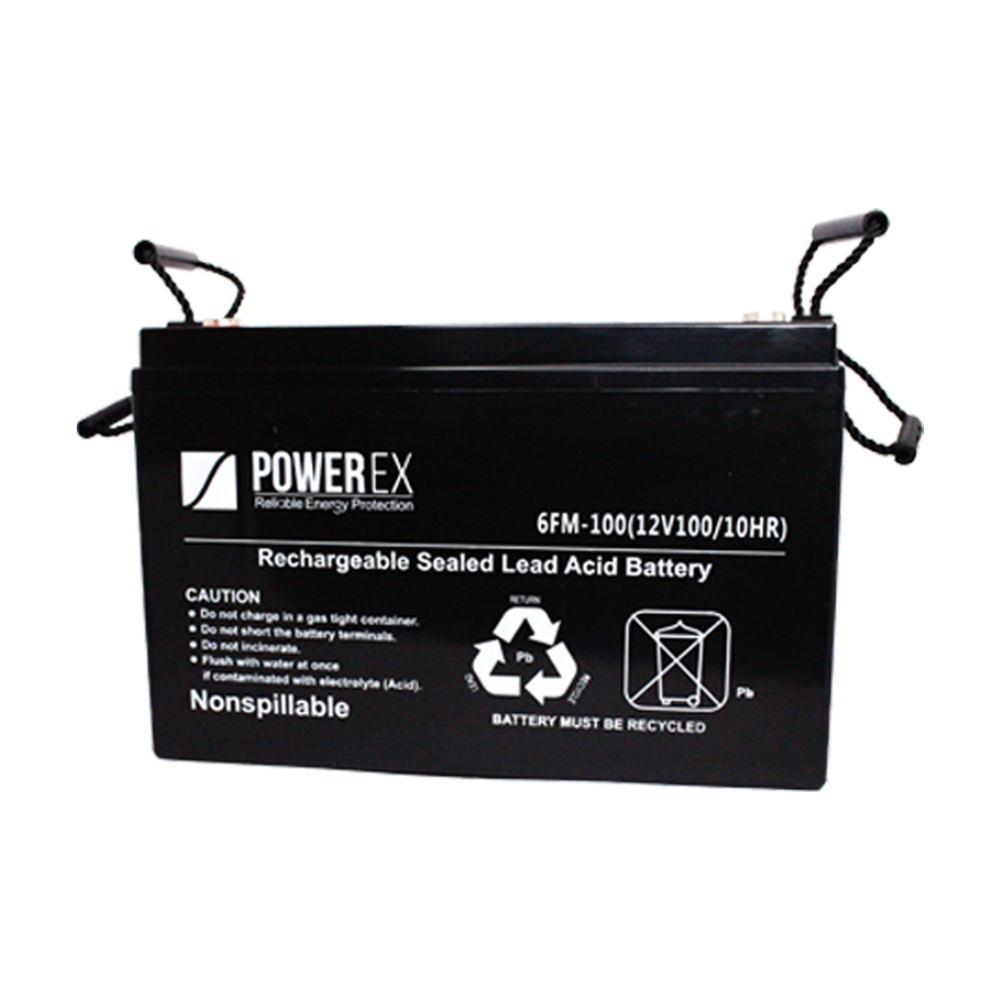 Bateria Recargable AGM 12 V 100 Ah sellada marca Power Ex