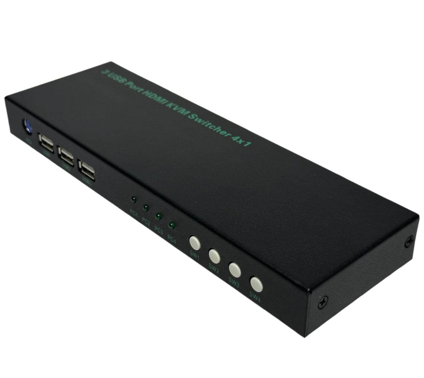 Switch KVM USB y HDMI Full HD 4K Teclado Mouse Video de 4 puertos