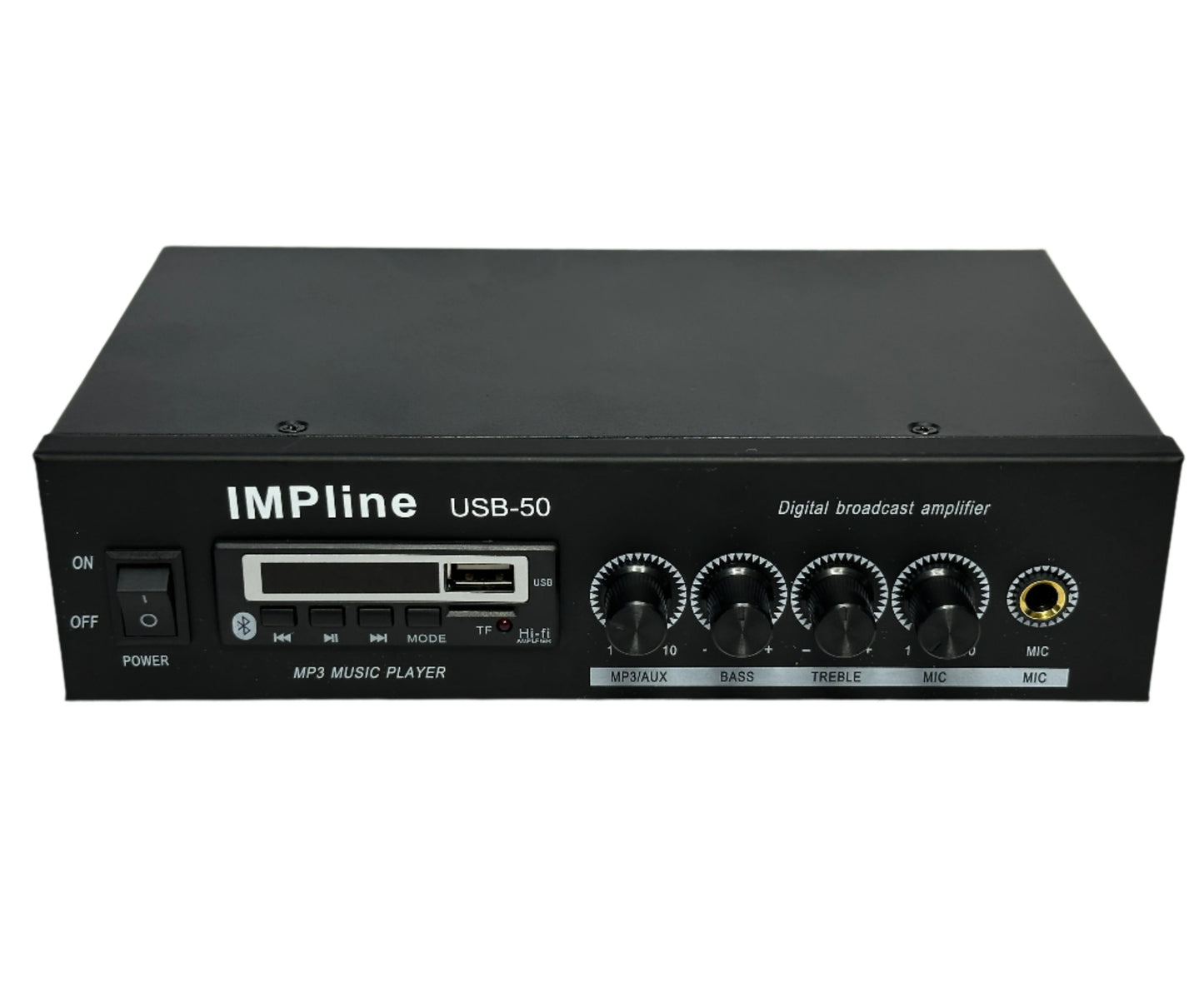 Amplificador de Sonido Ambiental con Bluetooth Radio FM y USB 40 Watts