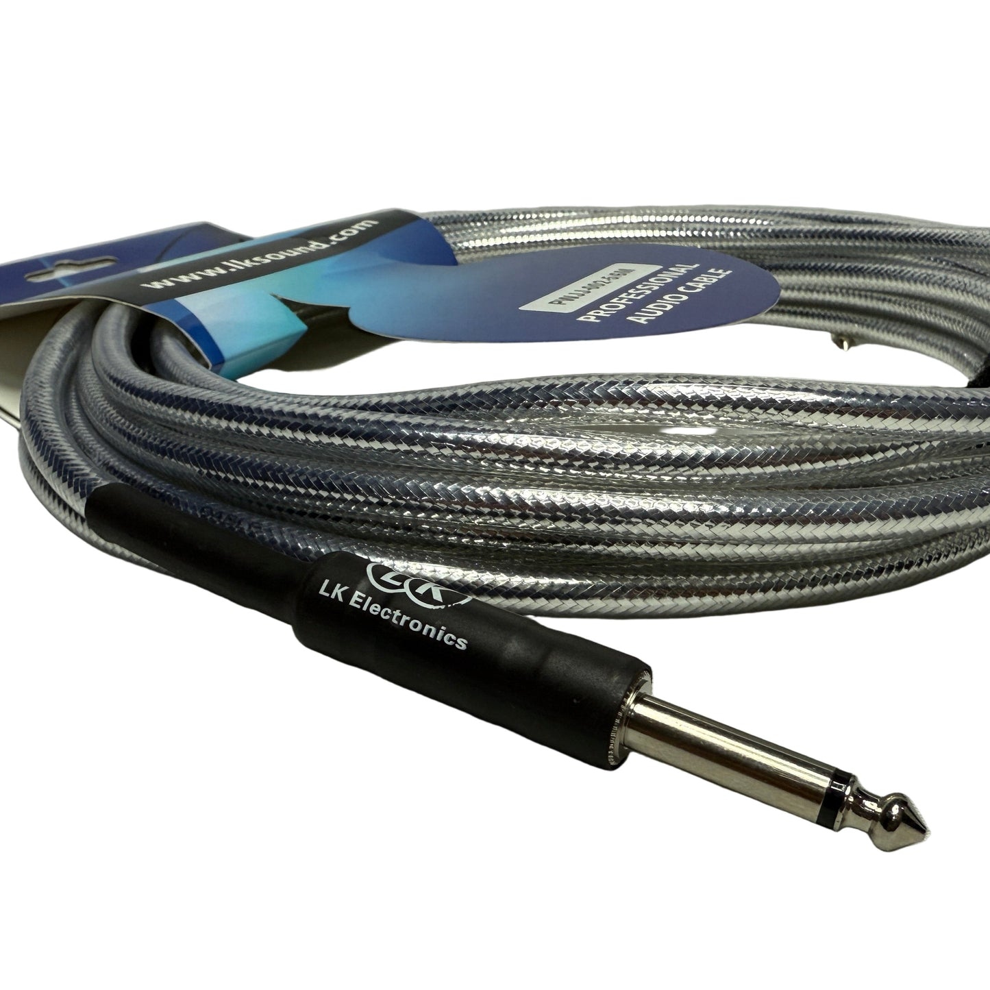 Cable de Audio conector 6.3 mm mono 1/4 de pulgada un extremo en L 6 metros