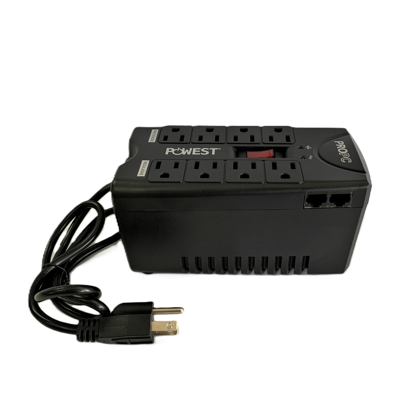 Regulador de Voltaje de 1000 VA 8 tomas marca Powest