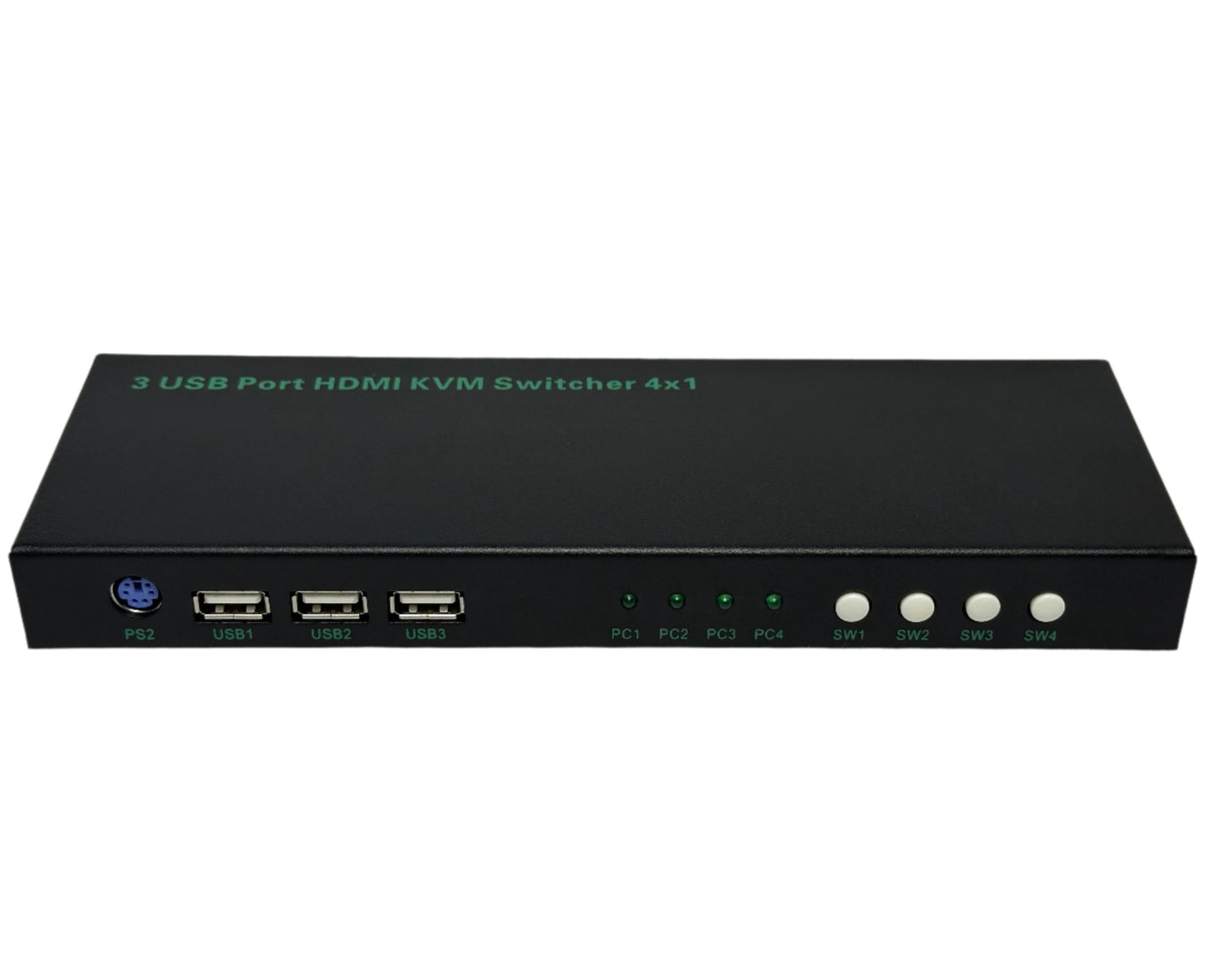 Switch KVM USB y HDMI Full HD 4K Teclado Mouse Video de 4 puertos