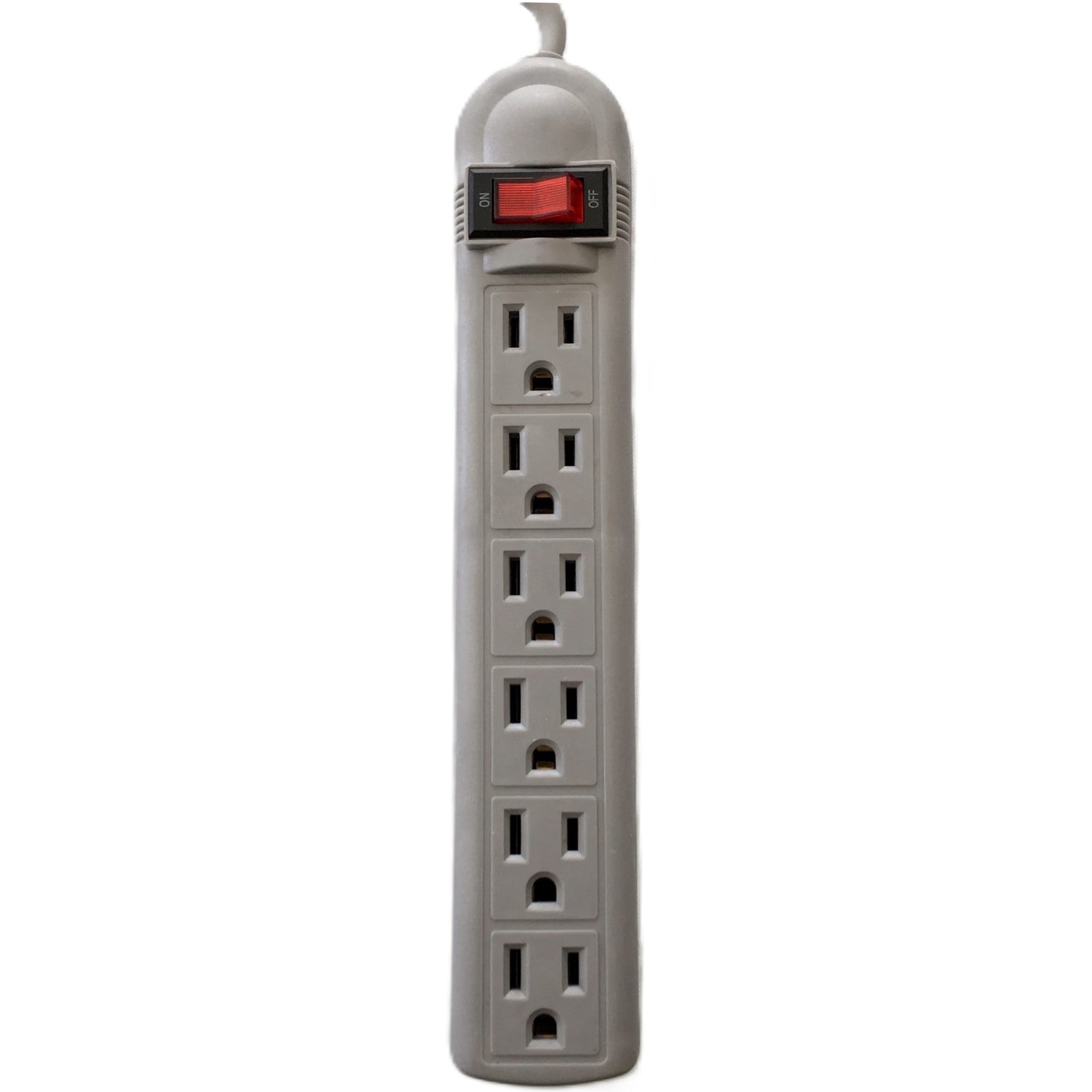 Regleta Electrica de 6 tomas con cable de 3 metros de longitud color gris