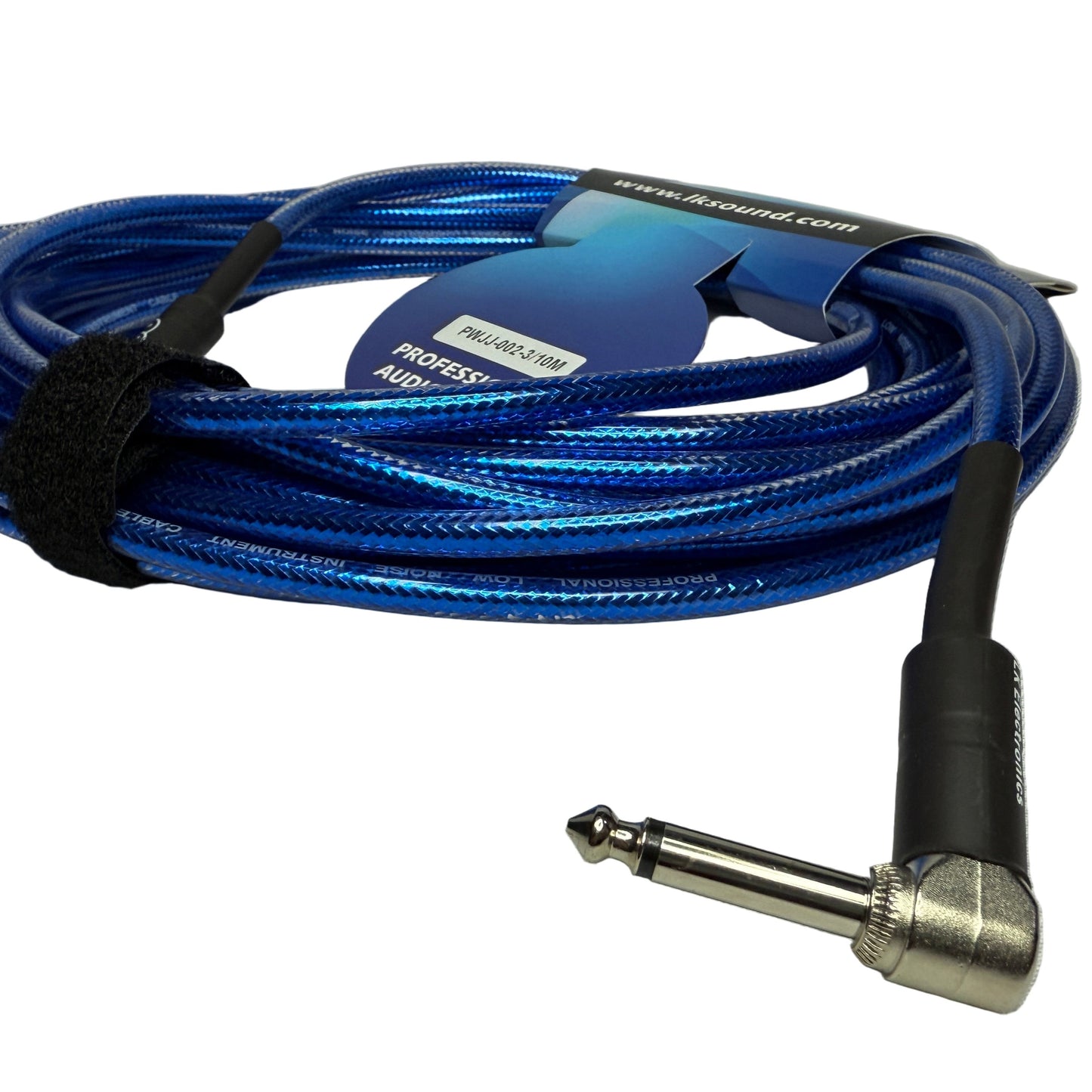 Cable de Audio conector 6.3 mm mono 1/4 de pulgada un extremo en L 10 metros