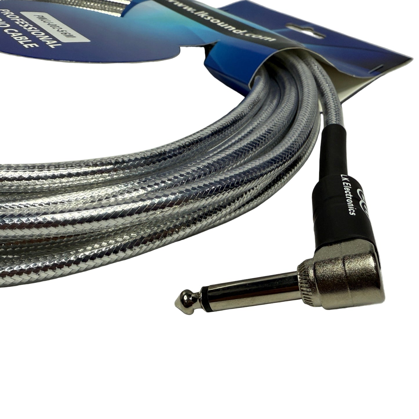 Cable de Audio conector 6.3 mm mono 1/4 de pulgada un extremo en L 6 metros
