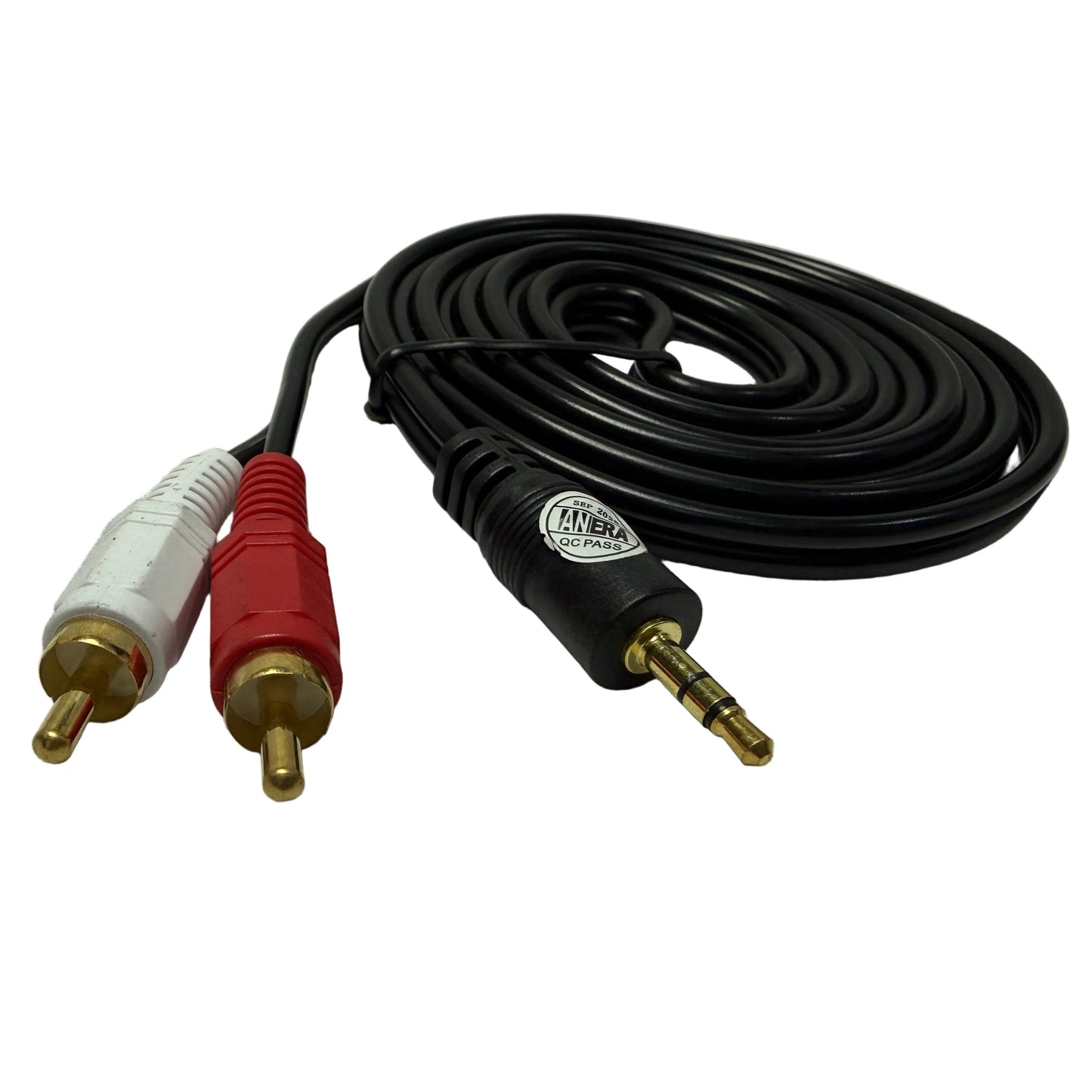 Cable de Audio de 3.5 mm a 2 RCA de 1.8 metros de longitud