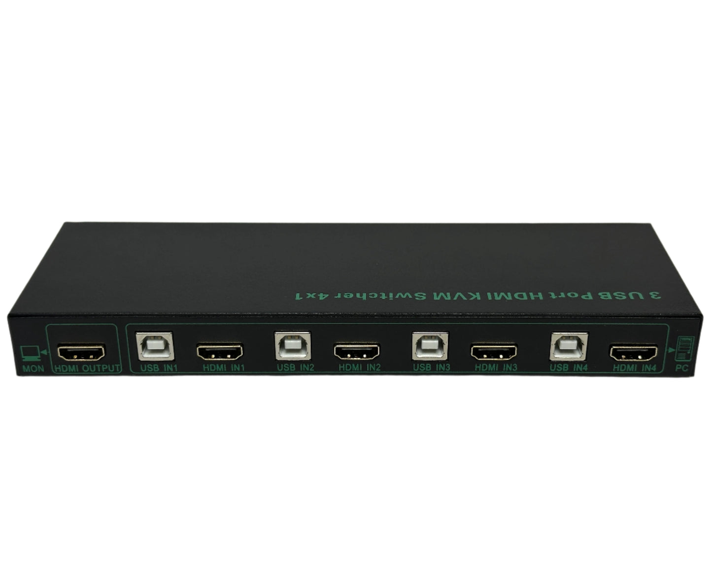 Switch KVM USB y HDMI Full HD 4K Teclado Mouse Video de 4 puertos