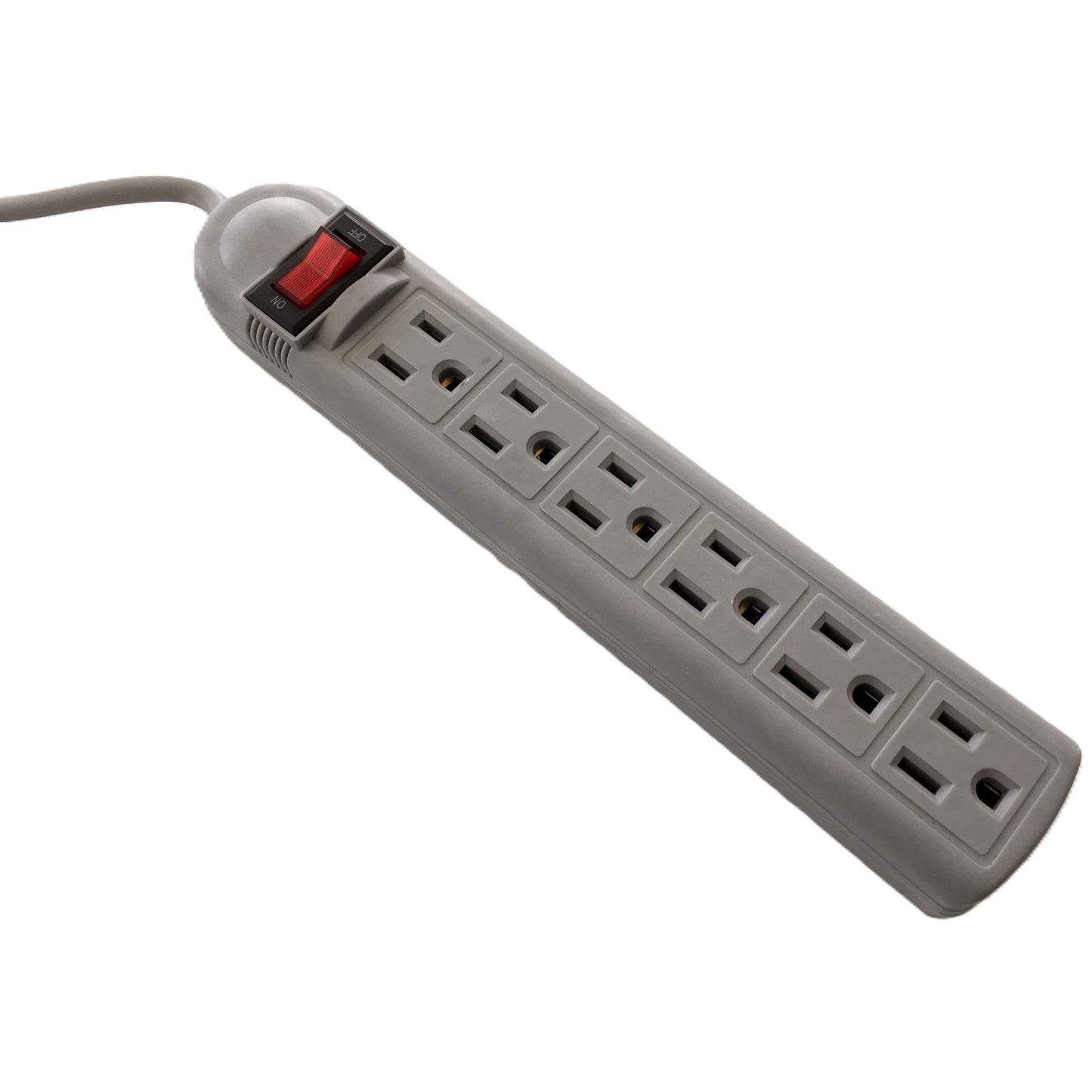 Regleta Electrica de 6 tomas con cable de 3 metros de longitud color gris