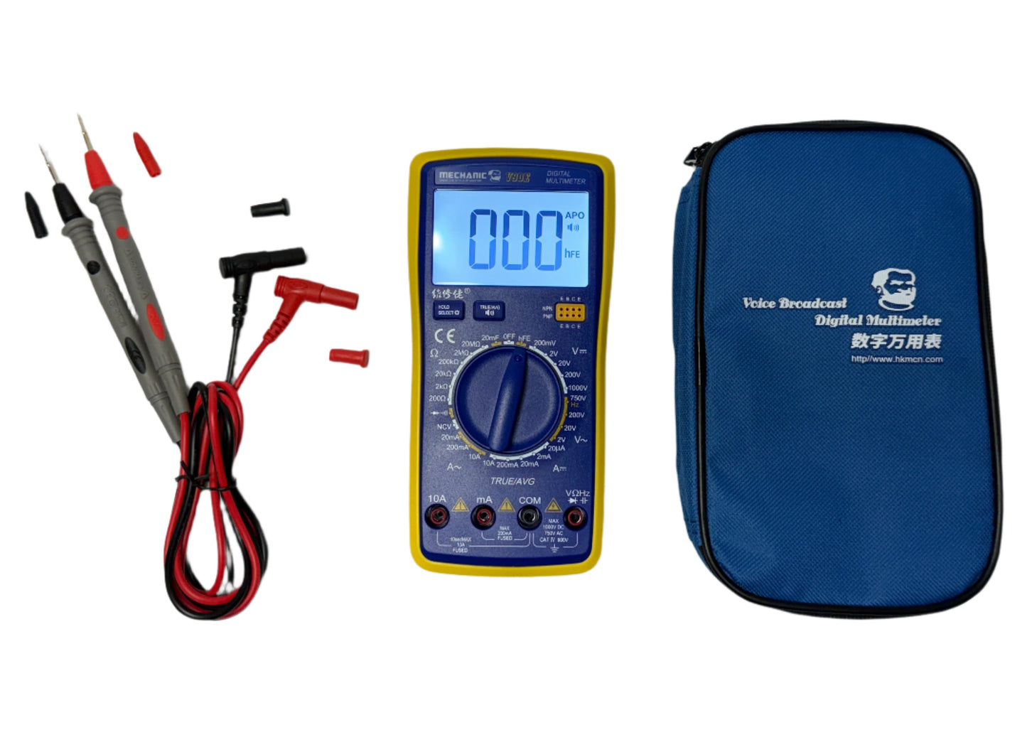 Multimetro Digital Profesional True RMS con Deteccion de Fase marca Mechanic