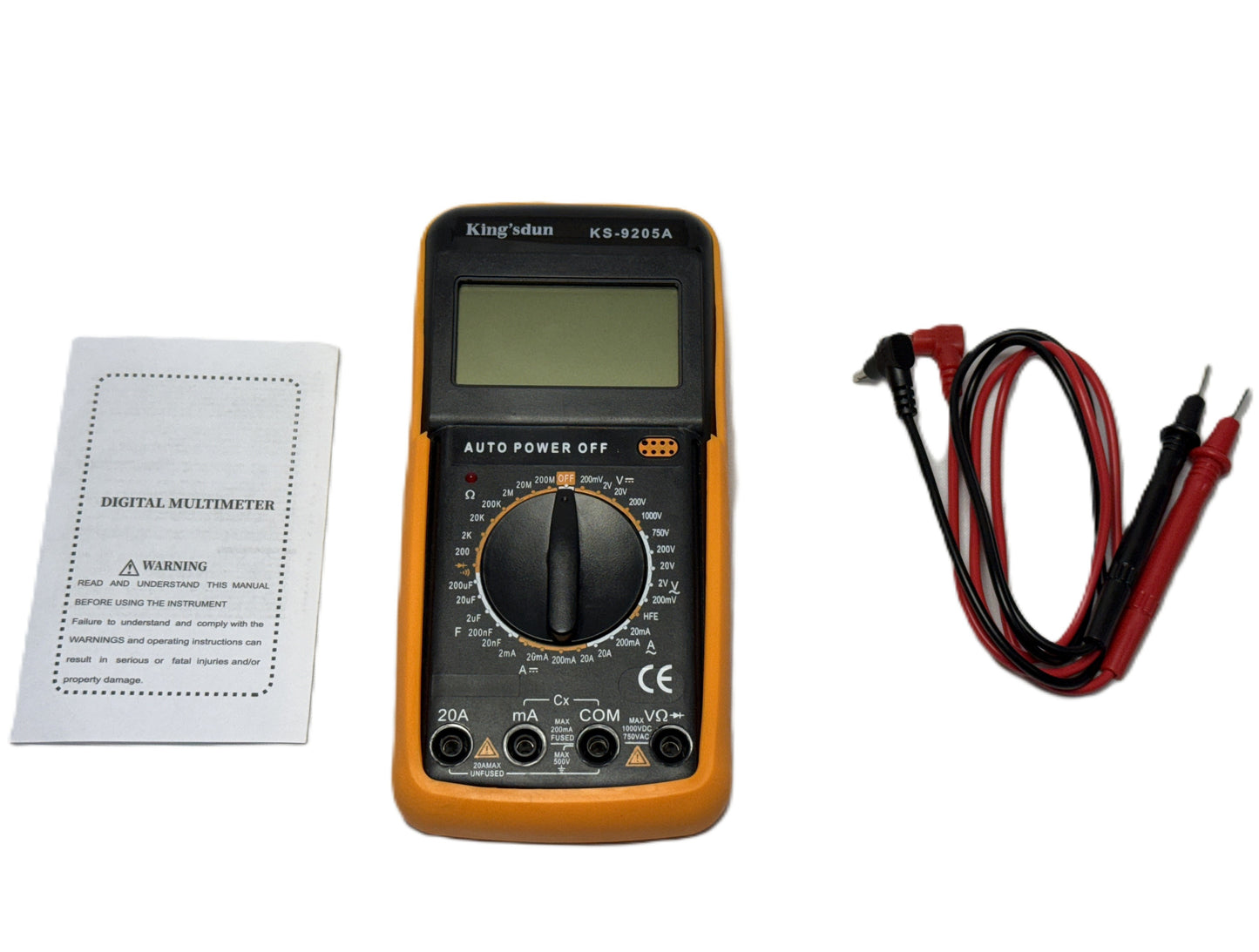 Multimetro Digital con Pito Continuidad Capacitancia King'sdun