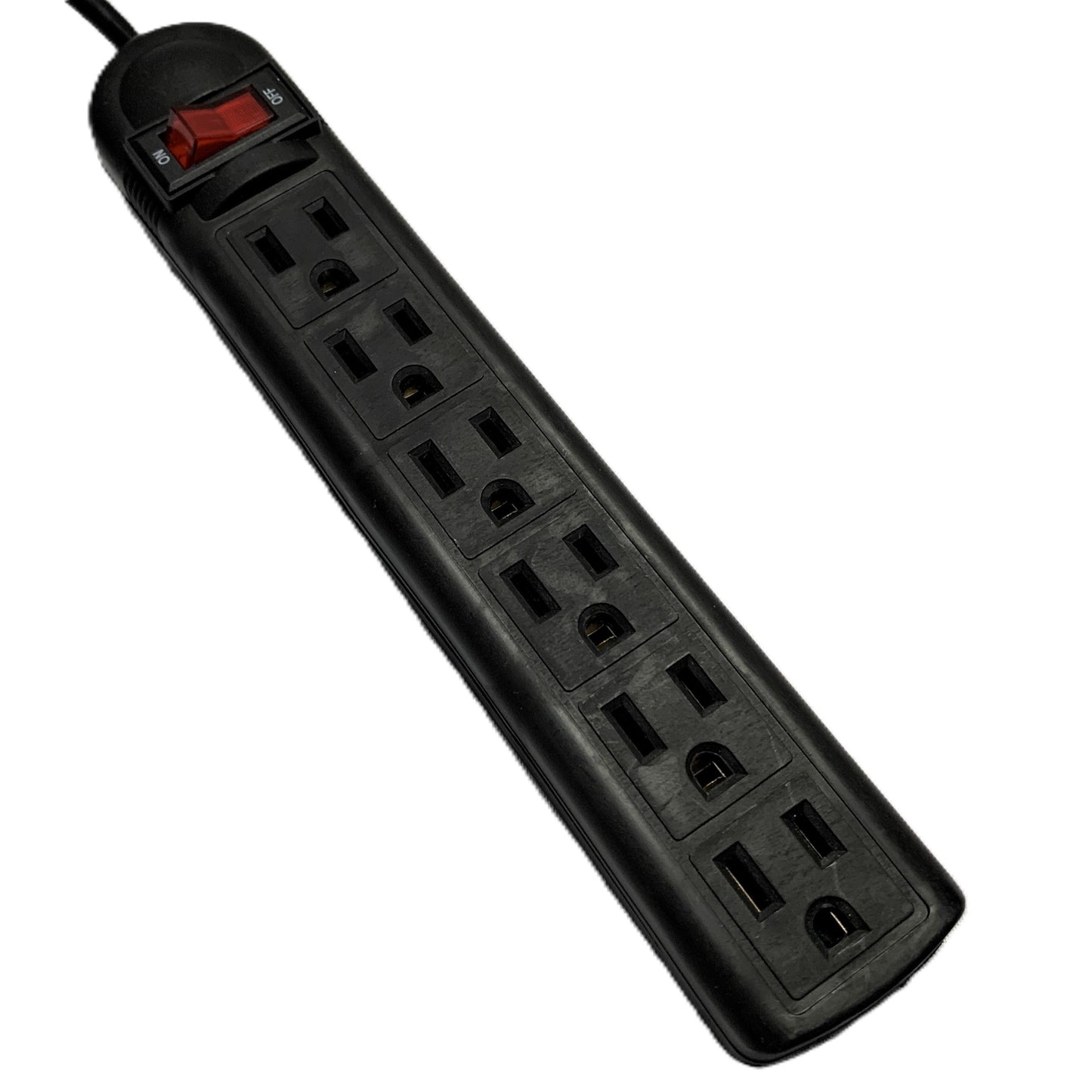 Regleta Electrica de 6 tomas con cable de 3 metros de longitud color negro