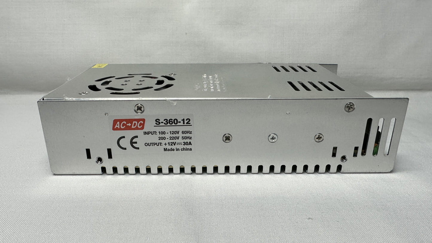 Fuente de Voltaje metalica tipo Switching 12 Voltios 30 Amperios