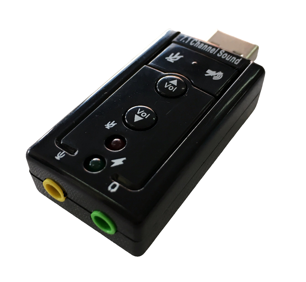Tarjeta de Sonido USB 7.1 virtual con teclas de funciones