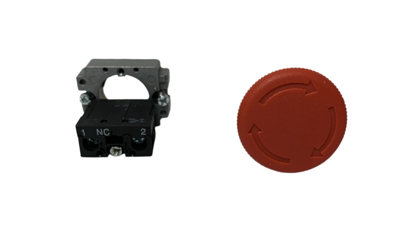 Boton Pulsador tipo hongo 40 mm de Emergencia con Caja