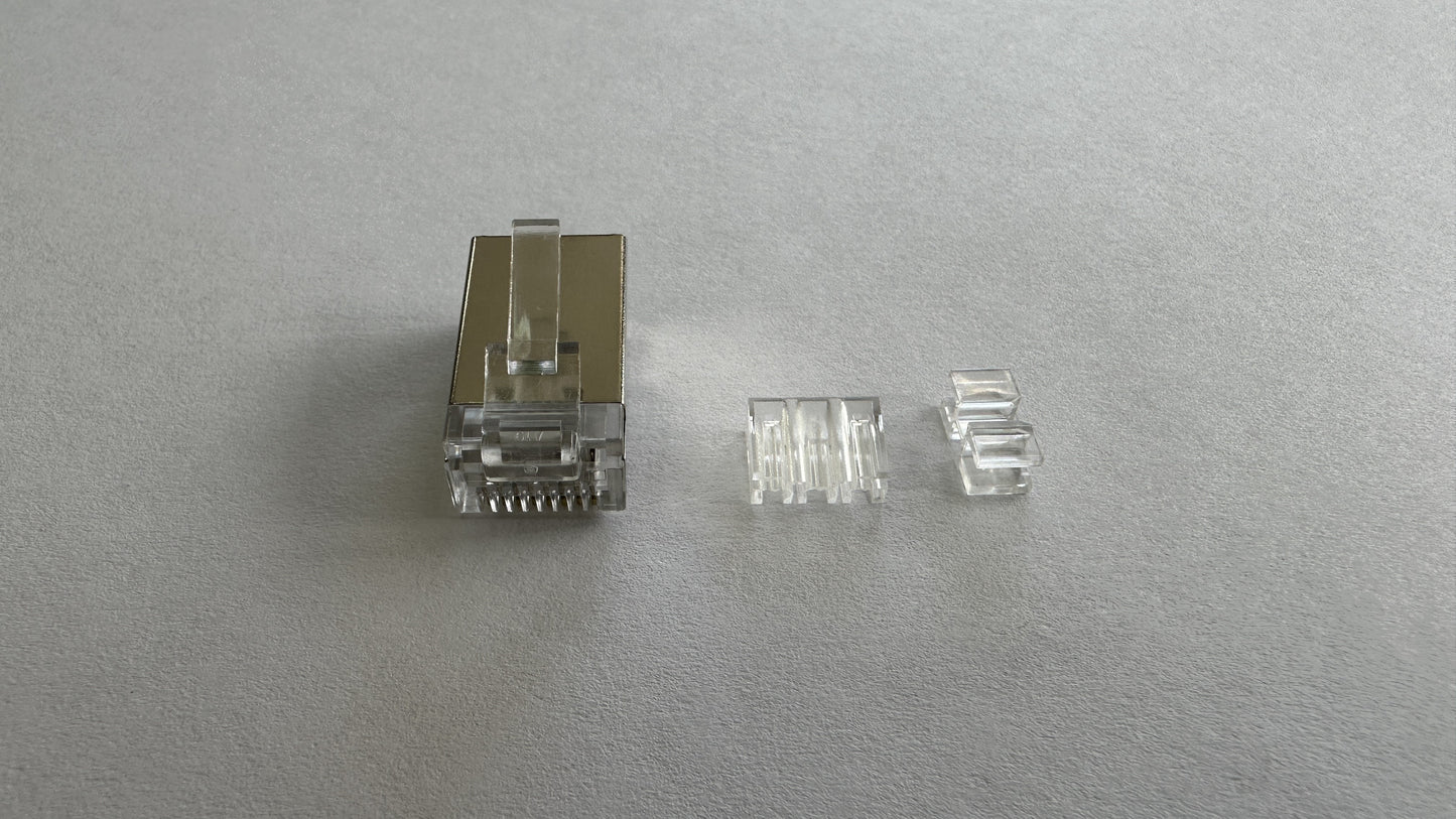 Conector RJ-45 categoria 6A metalico 10 unidades marca Powest
