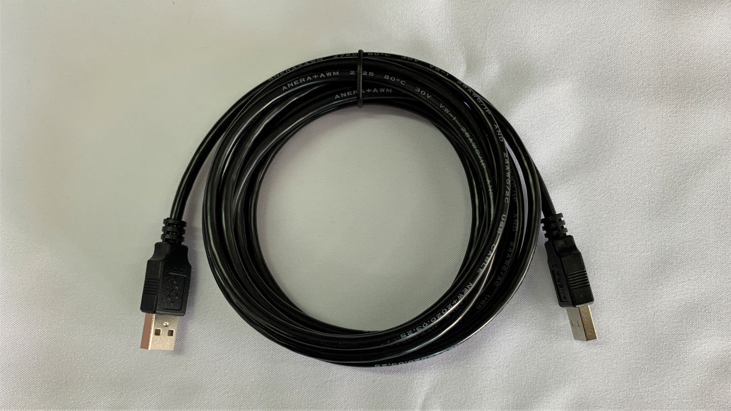 Cable USB conector macho en ambos extremos 3 metros de longitud