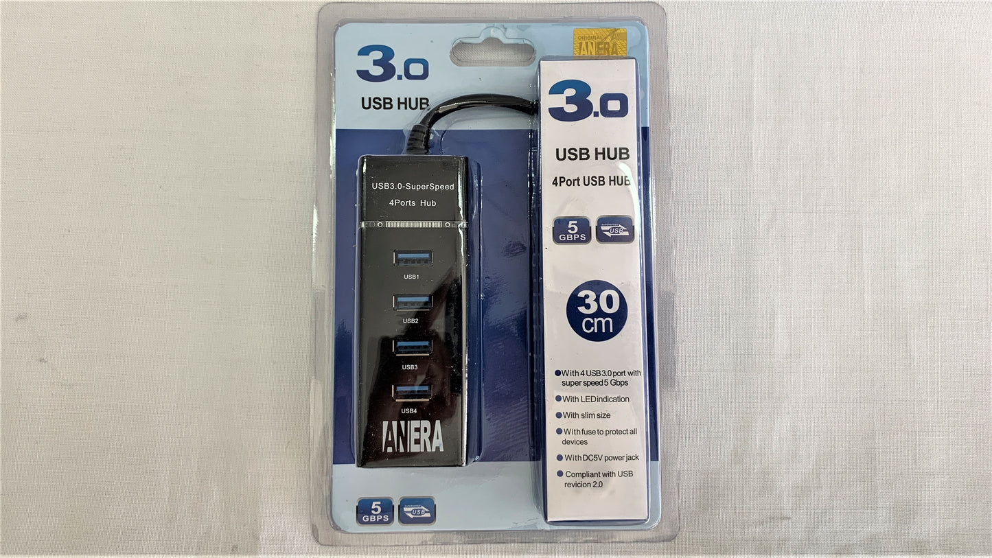 Hub multiplicador USB version 3.0 de 4 puertos
