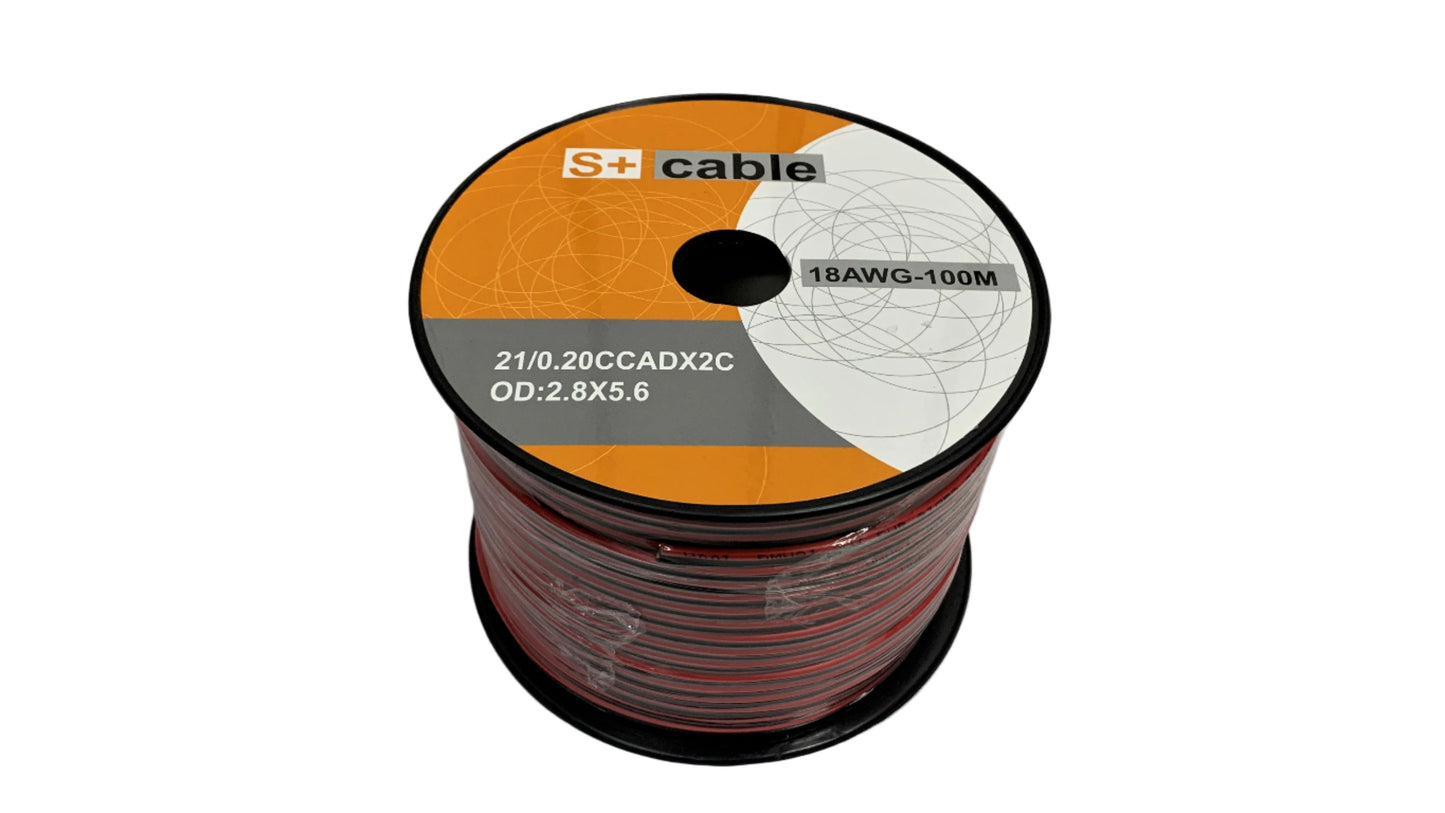 Bobina de cable para Parlante # 18 Rojo - Negro 100 mts