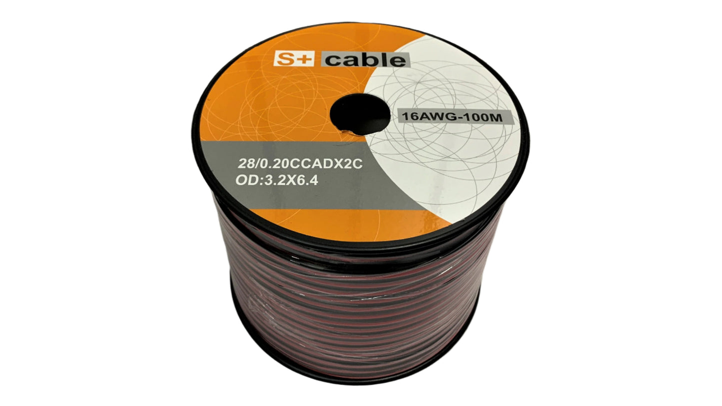 Bobina de cable para Parlante # 16 Rojo - Negro 100 metros