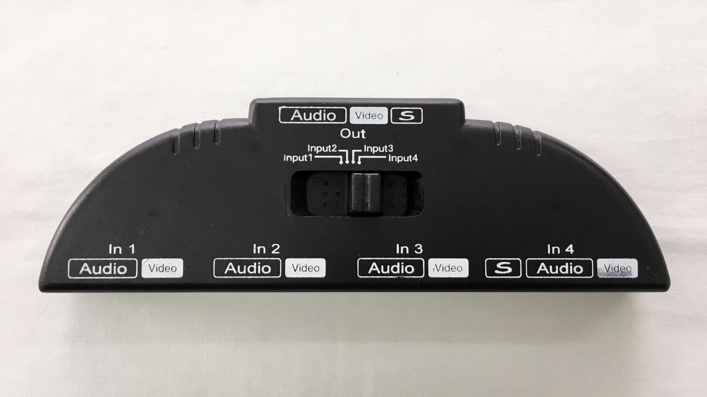 Selector Switch RCA de Audio y Video 4 entradas a 1 salida