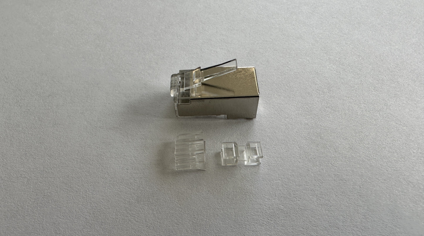 Conector RJ-45 categoria 6A metalico 10 unidades marca Powest
