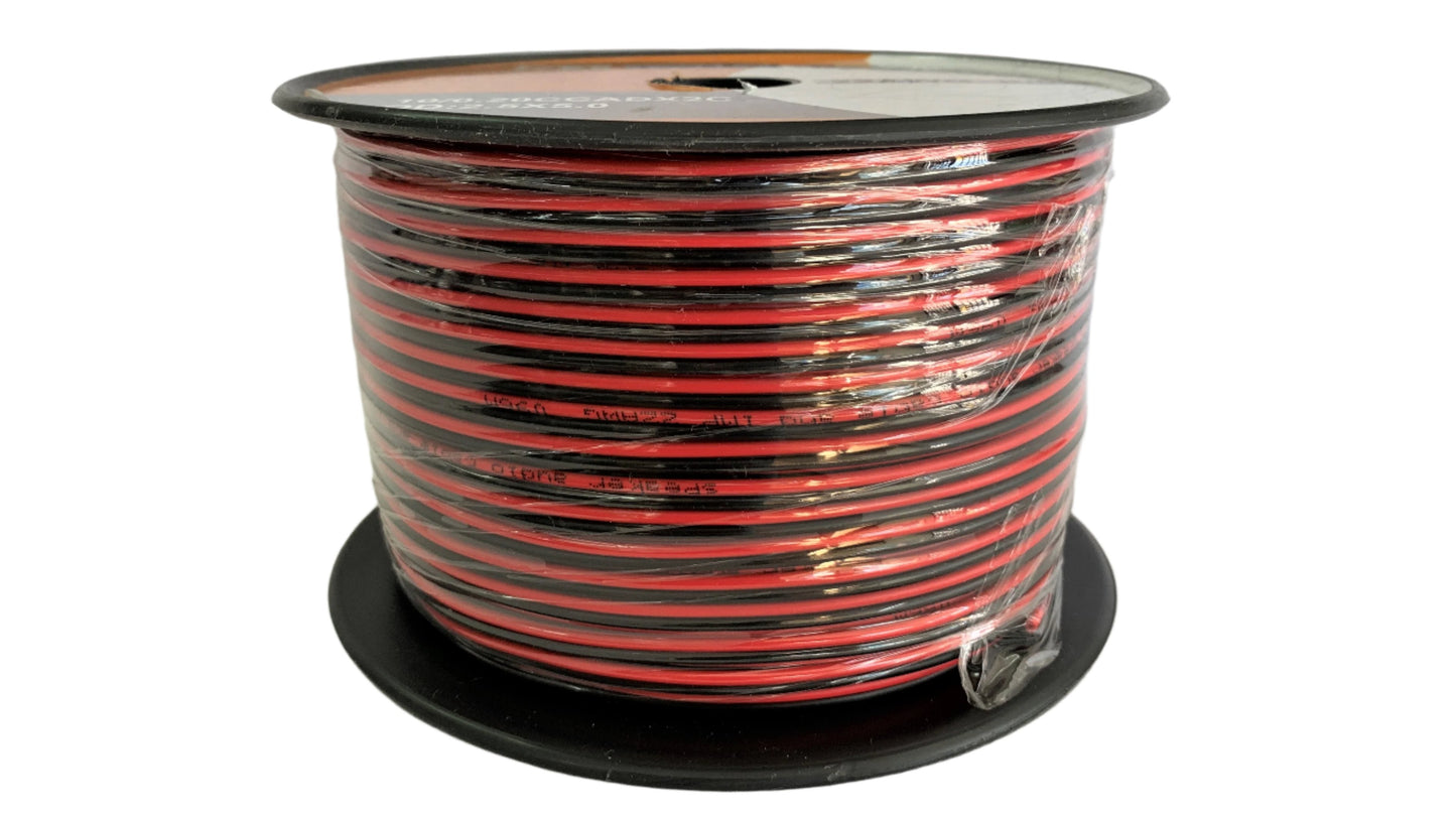 Bobina de cable para Parlante # 22 Rojo - Negro 100 metros