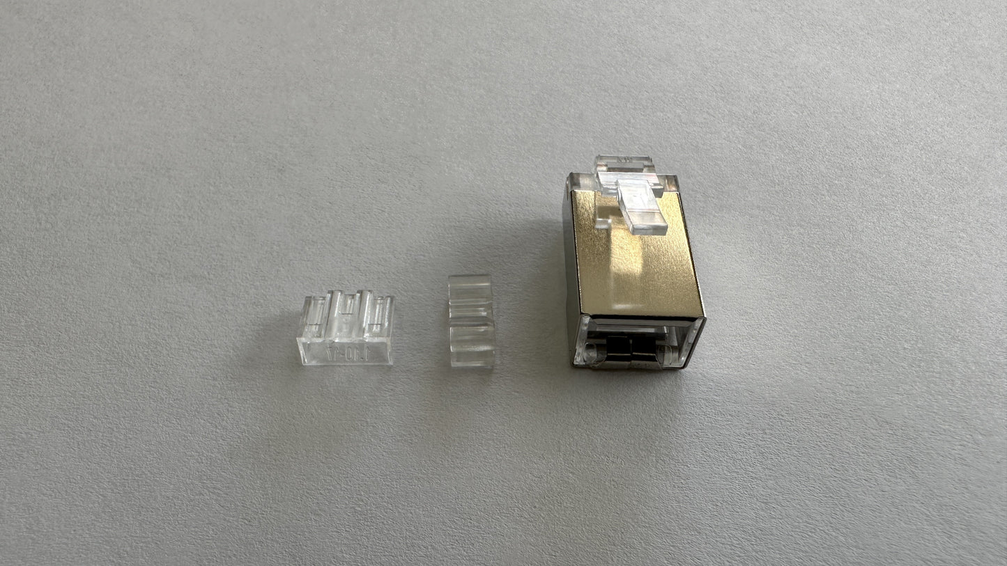 Conector RJ-45 categoria 6A metalico 10 unidades marca Powest