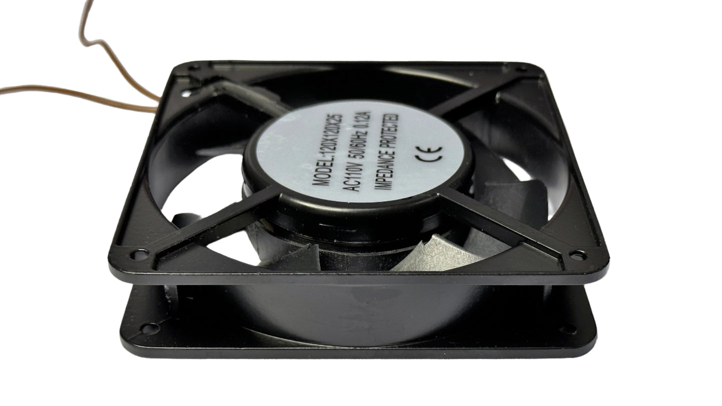 Ventilador 110 Vac 0.12 Amperios tamaño 12 x 12 x 2.5 cm
