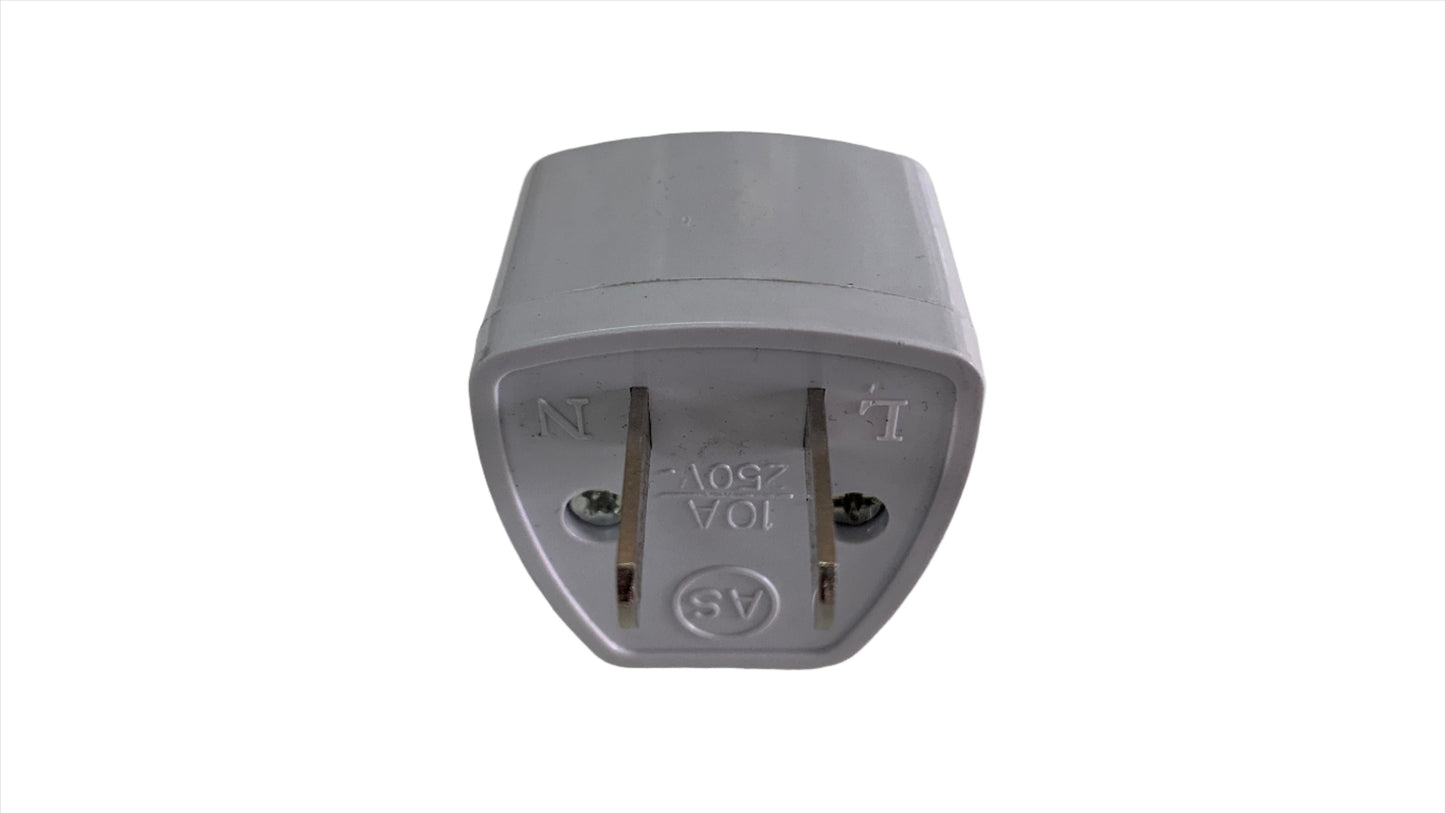 Adaptador Convertidor Enchufe de Redondo tripolar a Plano Bipolar