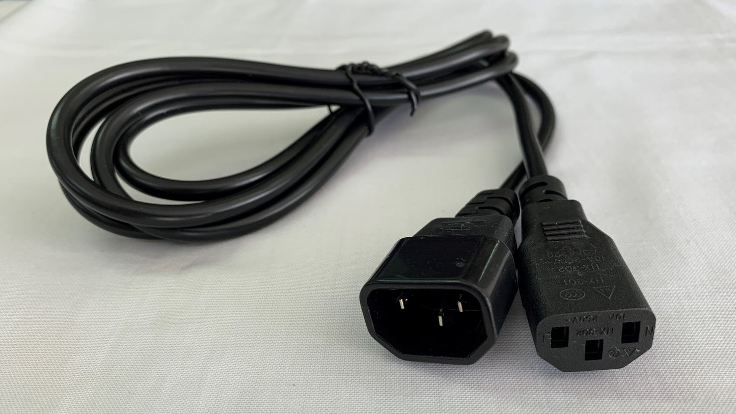 Cable de Energia o de Poder macho - hembra 1.8 metros IEC320C13 a IEC320C14