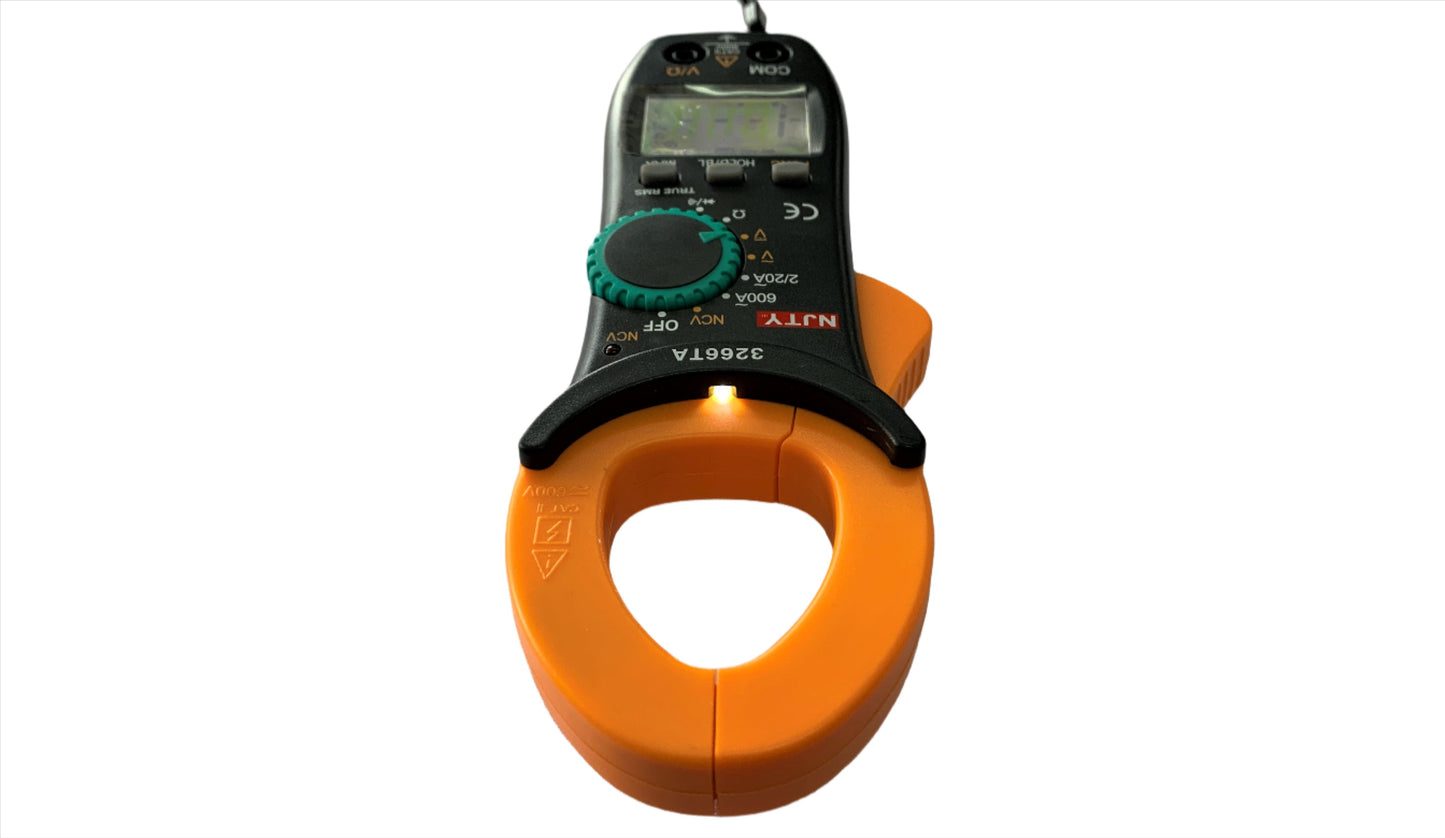 Multimetro Digital tipo Pinza Amperimetrica con Probador de Fase