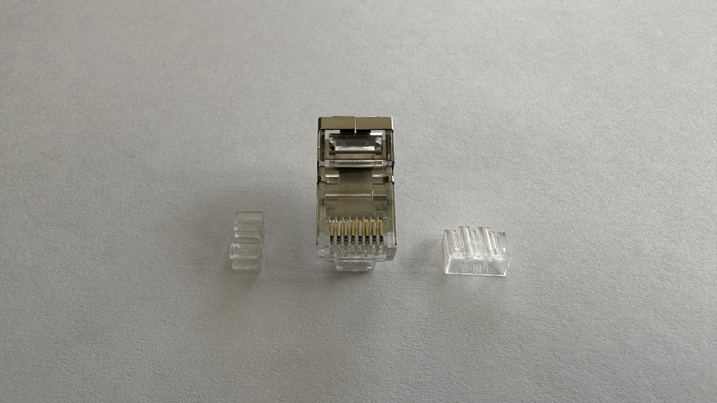 Conector RJ-45 categoria 6A metalico 10 unidades marca Powest