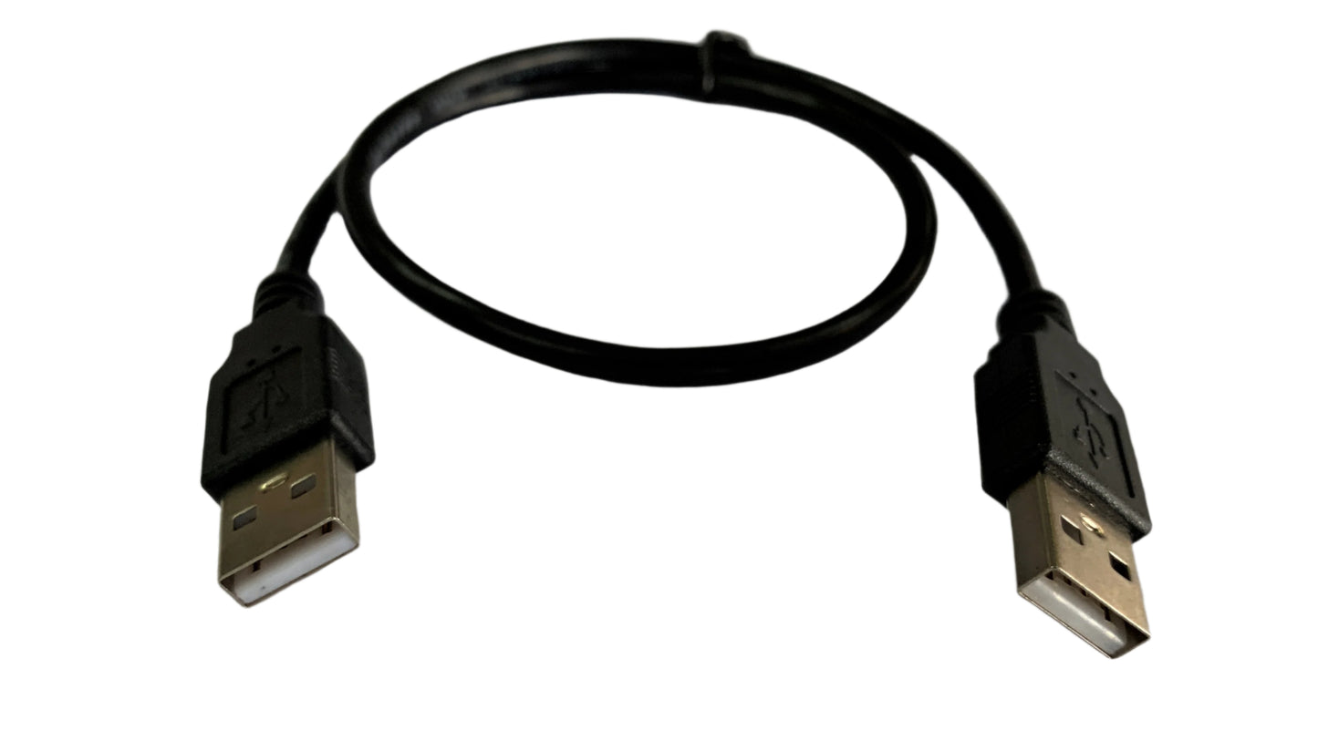 Cable USB conector macho en ambos extremos 0.5 metros de longitud