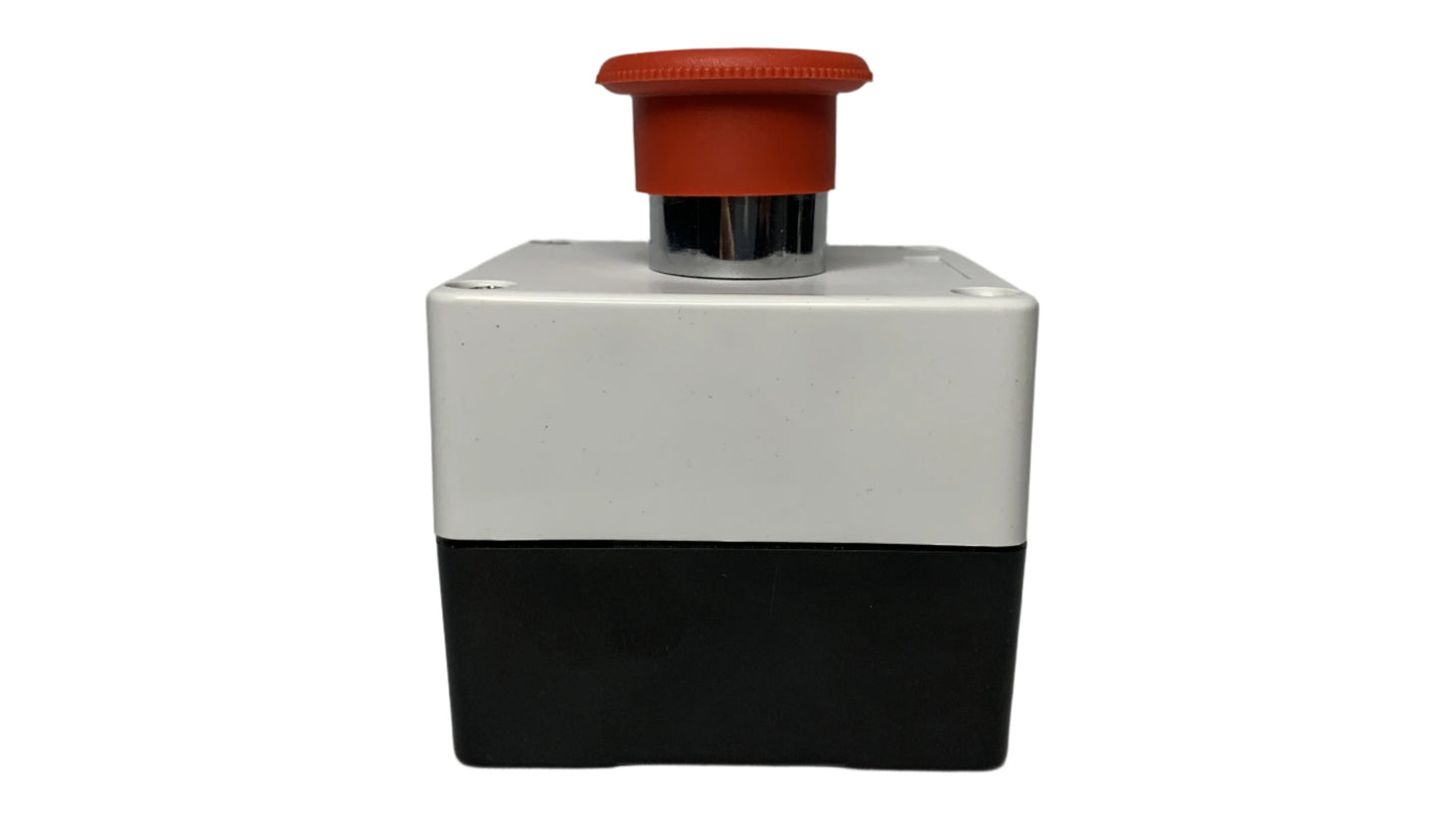 Boton Pulsador tipo hongo 40 mm de Emergencia con Caja
