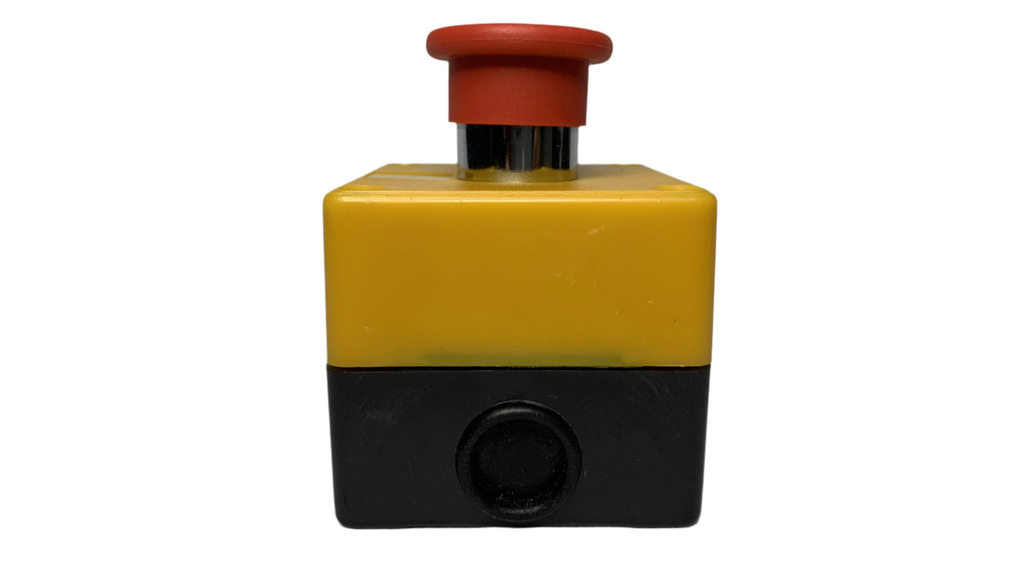 Boton Pulsador tipo hongo 40 mm de Emergencia con Llave y Caja