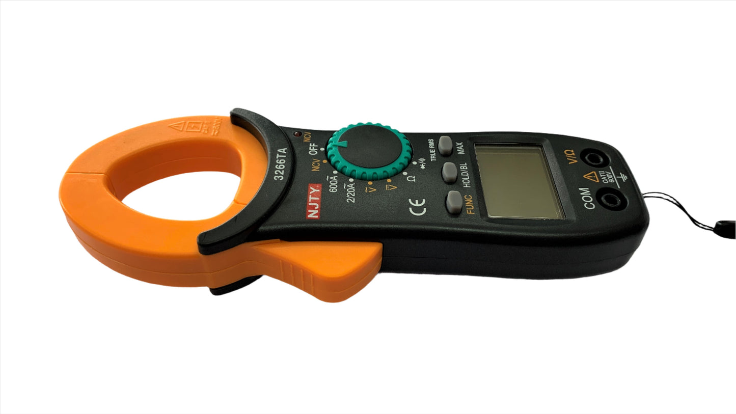 Multimetro Digital tipo Pinza Amperimetrica con Probador de Fase