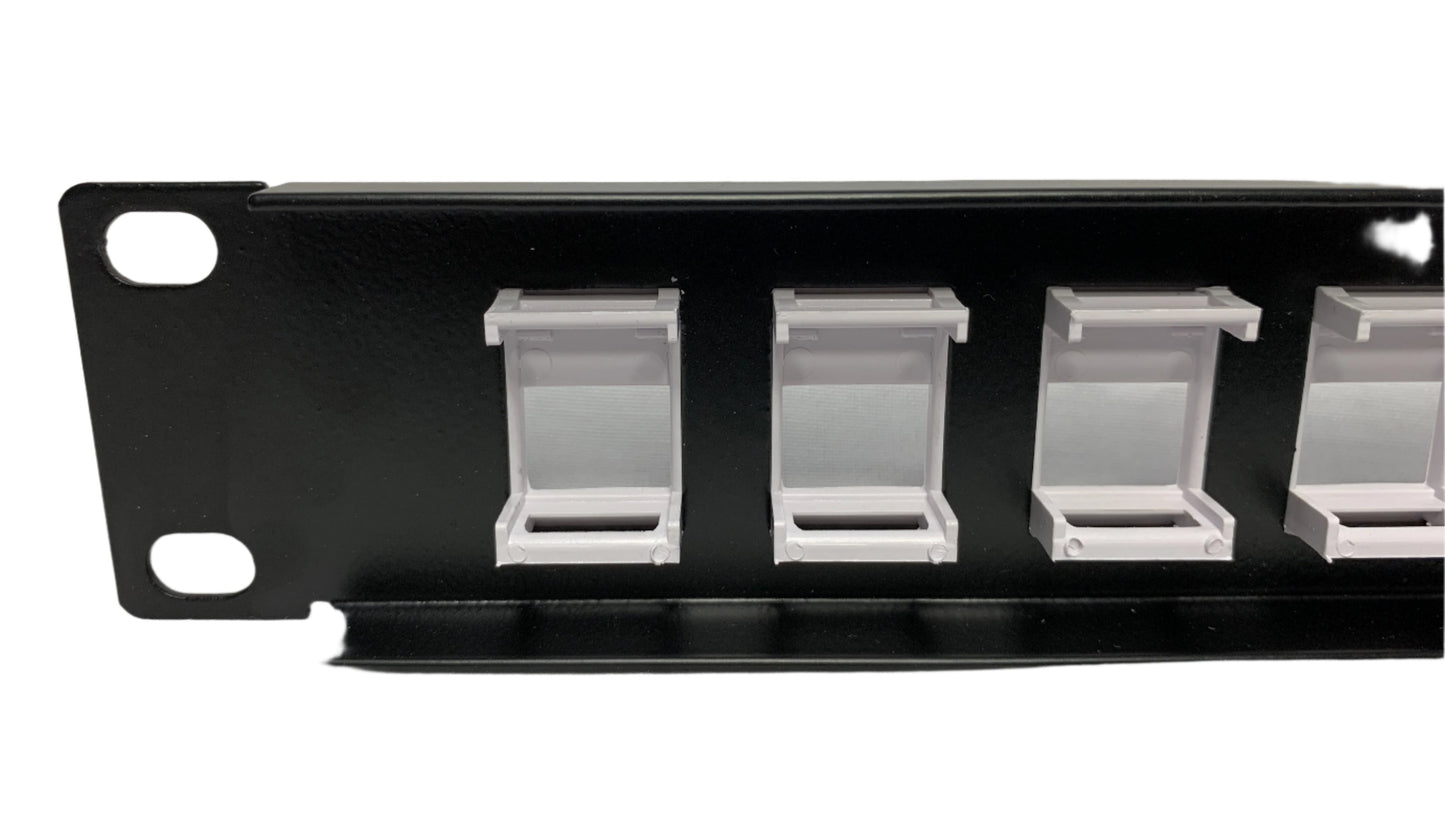 Patch Panel Modular sin jacks de 16 Puertos para rack