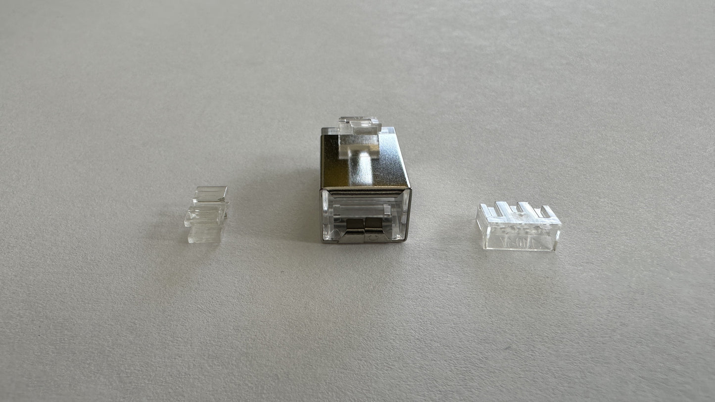 Conector RJ-45 categoria 6A metalico 10 unidades marca Powest