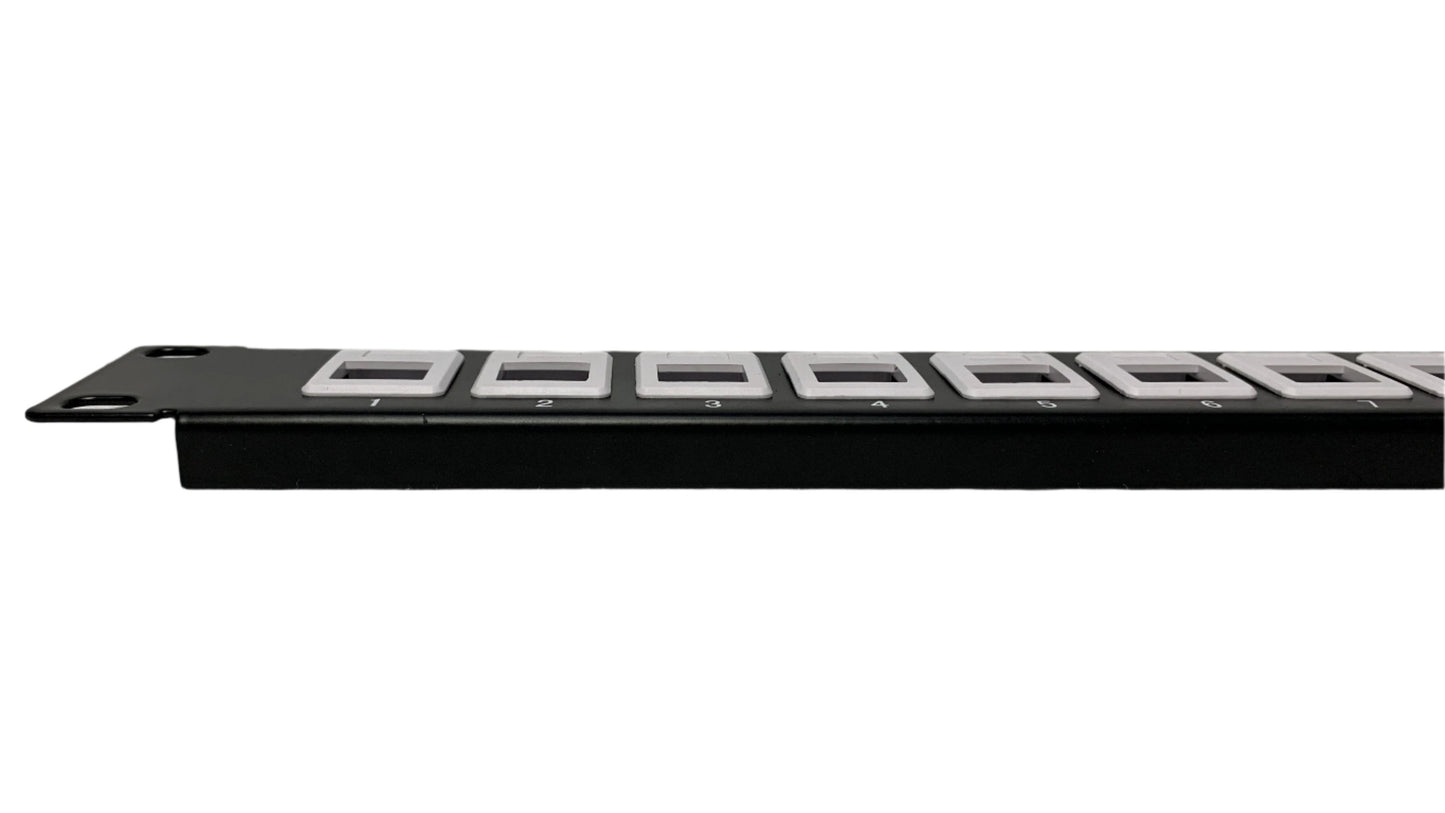 Patch Panel Modular sin jacks de 16 Puertos para rack