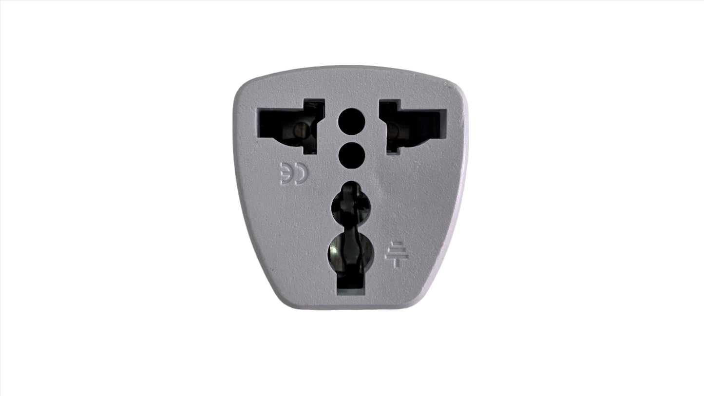 Adaptador Convertidor Enchufe de Redondo tripolar a Plano Bipolar