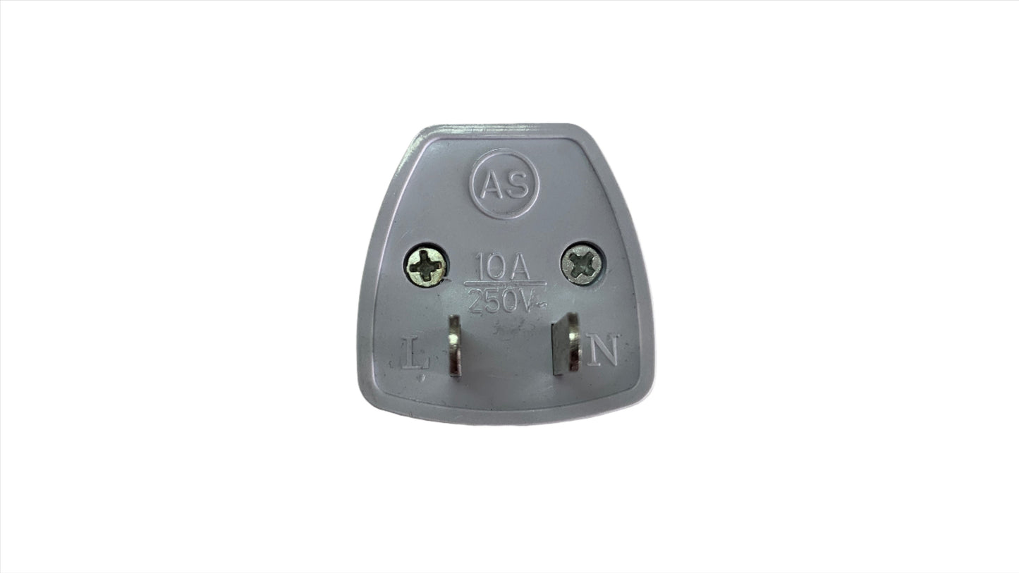 Adaptador Convertidor Enchufe de Redondo tripolar a Plano Bipolar