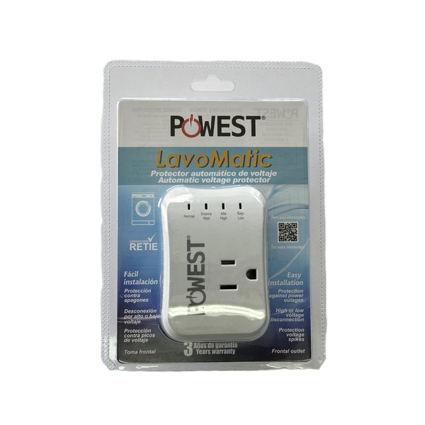 Protector de Voltaje Lavomatic ideal para refrigeradoras marca Powest