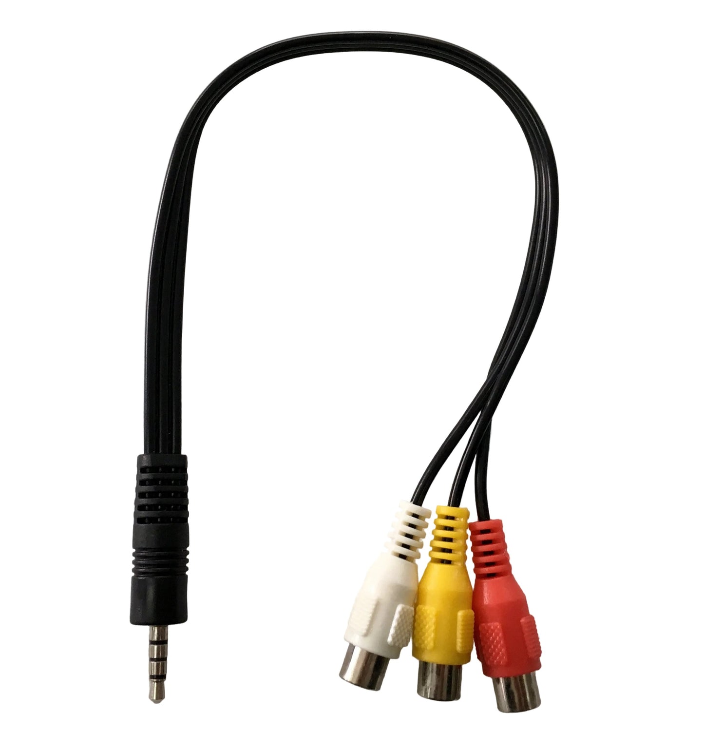 Cable Tripolar audio video de conector 3.5 mm a 3 RCA hembra