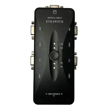 Switch KVM USB y VGA Teclado Mouse Video de 4 puertos