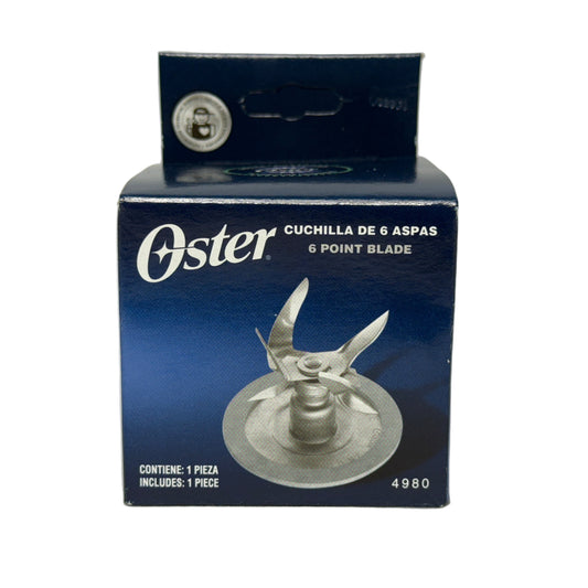 Cuchilla de 6 aspas y empaque marca Oster para vaso de licuadora 4980