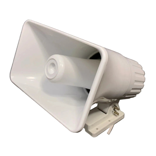 Corneta Blanca Rectangular de Perifoneo con driver 40 W