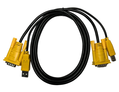 Cable KVM para switch KVM conectores USB + VGA 1.5 metros de longitud