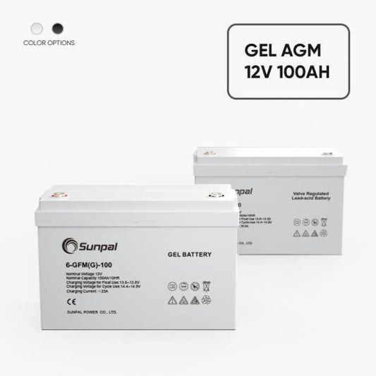 Bateria Recargable de Gel 12 V 100 Ah sellada marca Sunpal