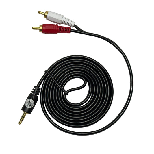 Cable de Audio de 3.5 mm a 2 RCA de 1.8 metros de longitud