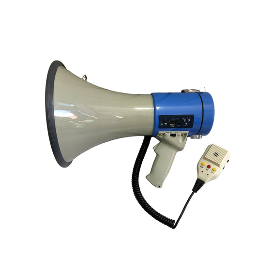 Megafono Grande de 30 Watts con bateria recargable USB y Sirena